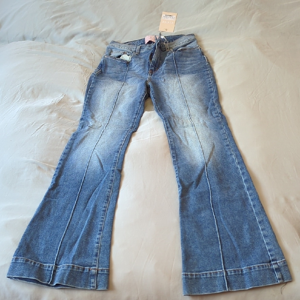 Revice Women's Blue Flared Jeans